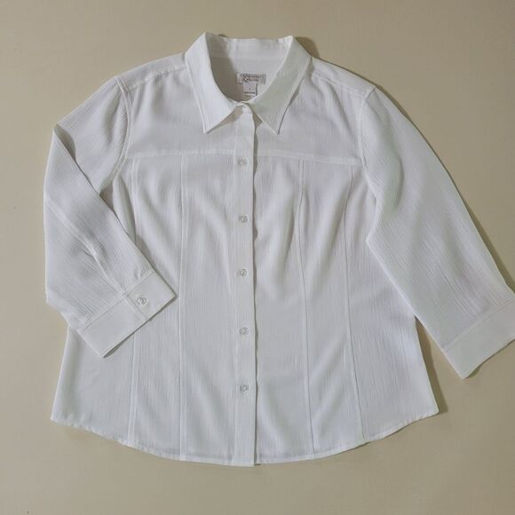 Christopher & Banks Tops - Christopher & Banks White Button-Down Blouse